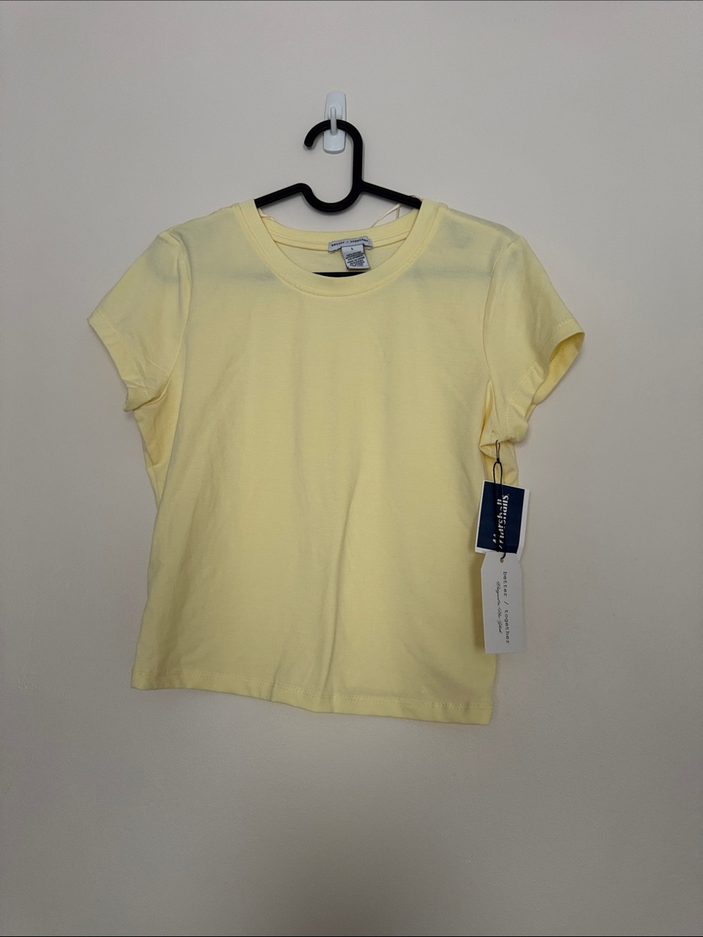 Classic Short Sleeve Tees in Pale Yellow and White